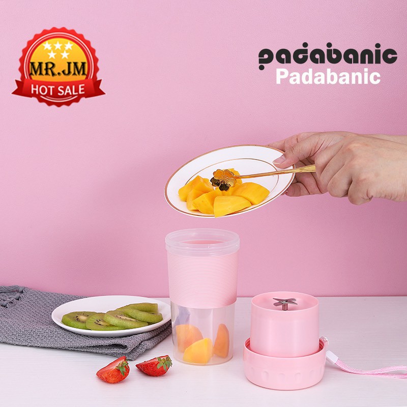Máy Xay Sinh Tố Mini Cốc Xay Sinh Tố Cầm Tay Tiện Lợi Sạc Tích Điện 4 Lưỡi Dao Nhỏ Gọn Dễ Dàng Mang Đi