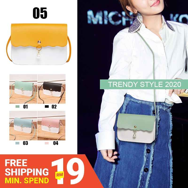 ✨Ready Stock✨   TÚI XÁCH NỮ ĐEO VAI RETRO QUAI NGỌC SANG CHẢNH xách B1039