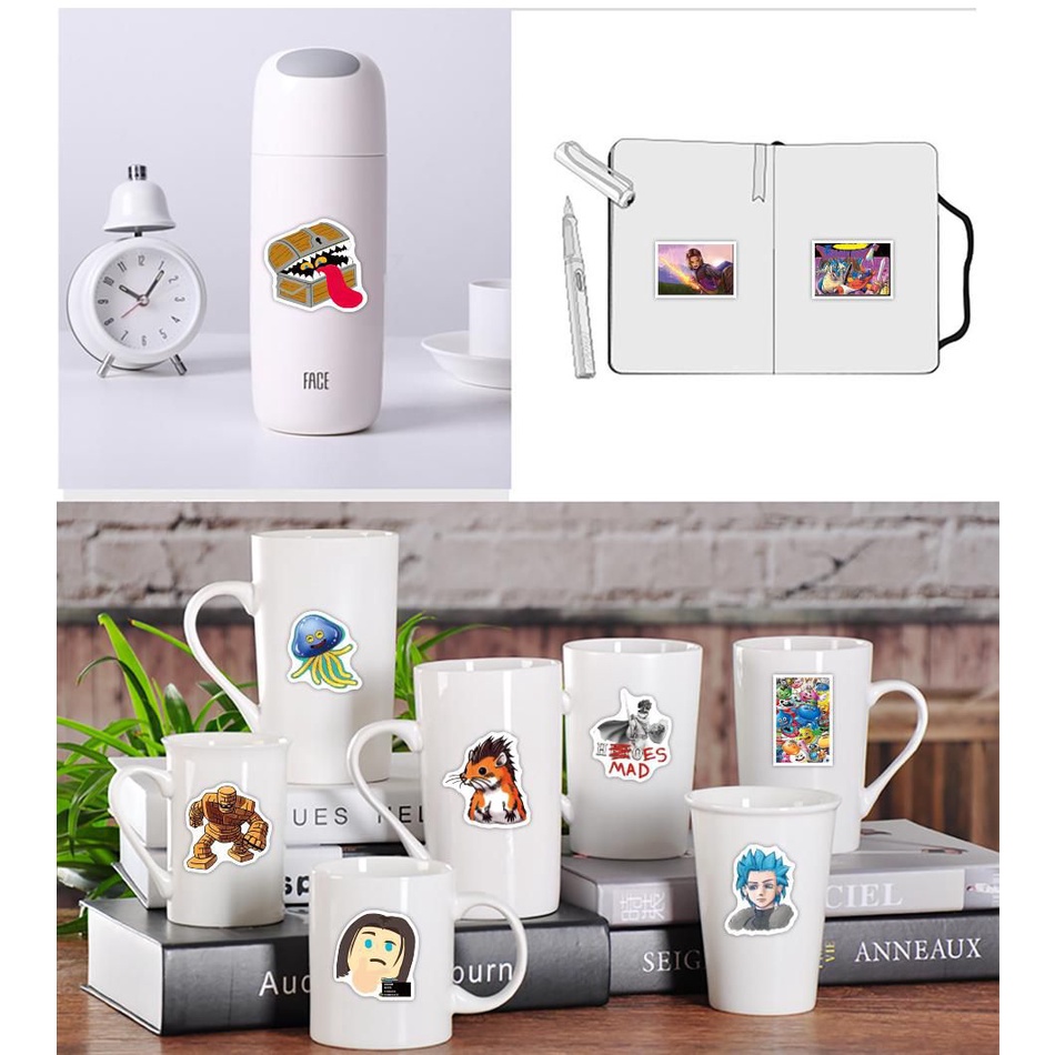 50pc RPG Game Dragon Quest Graffiti Stickers for Suitcase Laptop Luggage Car Waterproof aesthetic Sticker Decals Kid Toy
