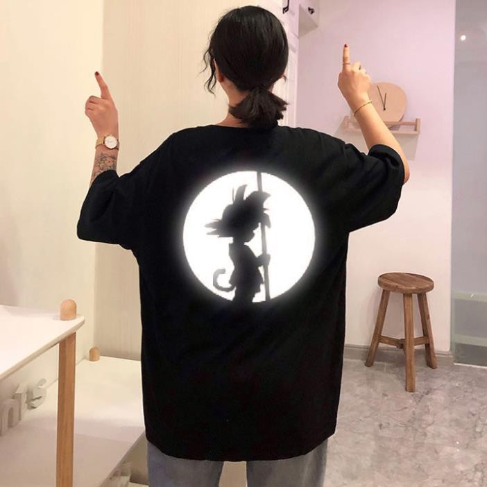 (CÓ VIDEO) ÁO THUN TAY LỠ PHẢN QUANG NAM NỮ HÌNH SONGOKU