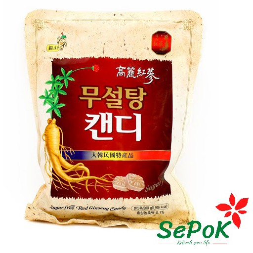 Kẹo Hồng sâm không đường Hàn Quốc - 500g