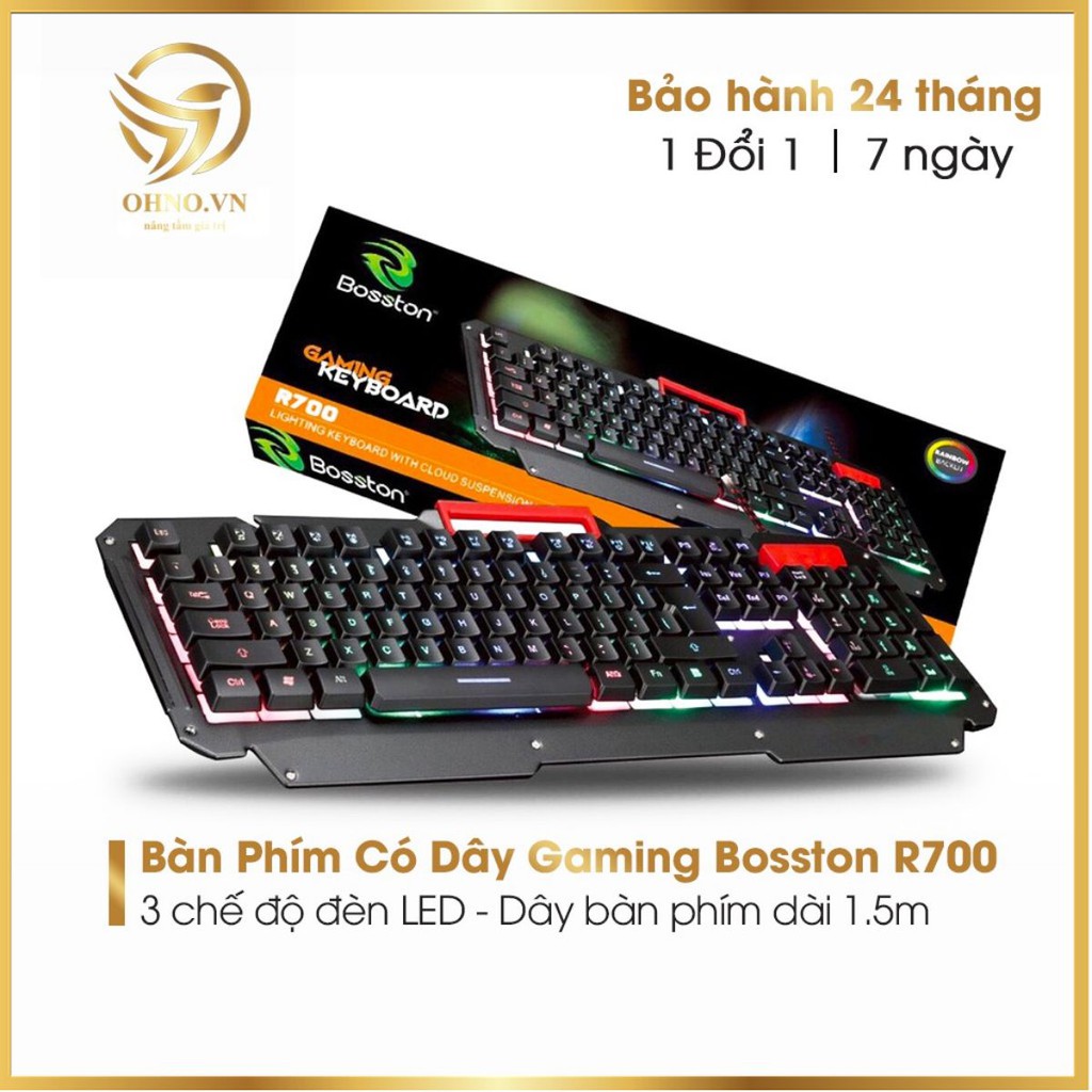 Bàn Phím Có Dây Gaming Bosston R700 Bàn Phím Máy Tính Chơi Game Đèn Led Giả Cơ - OHNO Việt Nam | BigBuy360 - bigbuy360.vn