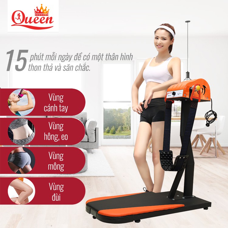 Máy Rung  Bụng Đứng Queen F1 500w - Máy massage Đứng Phòng Gym Bảo Hành 2 năm Hàng Chính Hãng