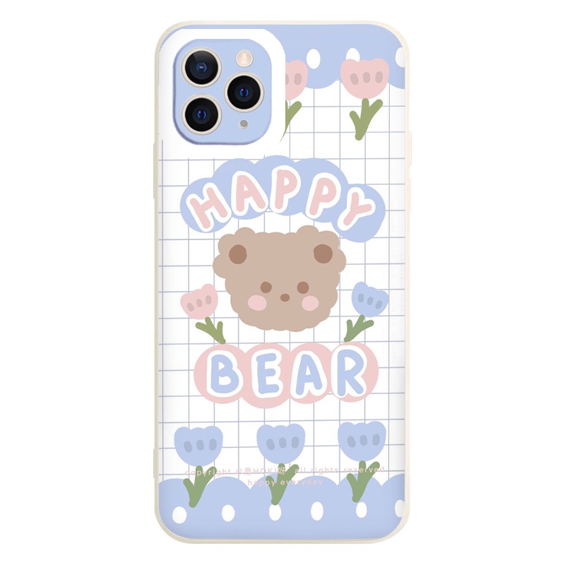 Ốp silicon iphone đầu gấu nâu Happy Bear cute ốp mền dẻo cho 6/6+/7/7+/8/8+/X/Xs/Xsm/11/11PM/12/12pro/13/13promax