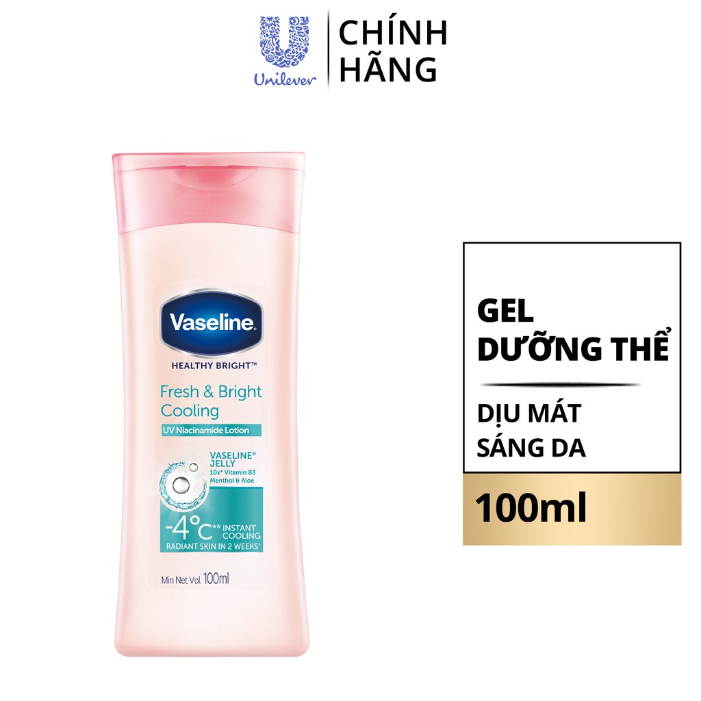 HB Quà tặng không bán Sữa Dưỡng Thể Vaseline Dưỡng Ẩm Fresh & Bright 10x