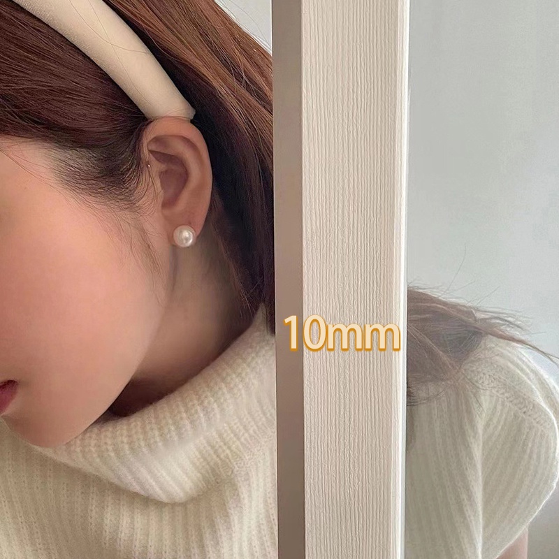 Đôi Bông Tai Ngọc Trai Giả Thời Trang Cho Nữ 8/10/12/14mm