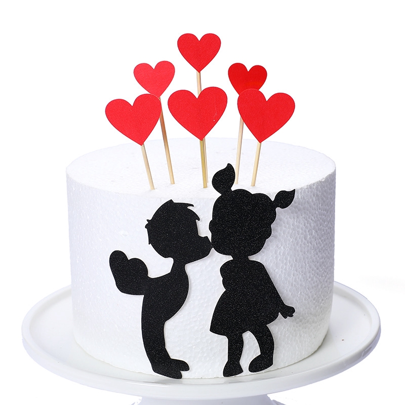 Topper cắm trang trí bánh kem hình chữ &quot;I Love You&quot;
