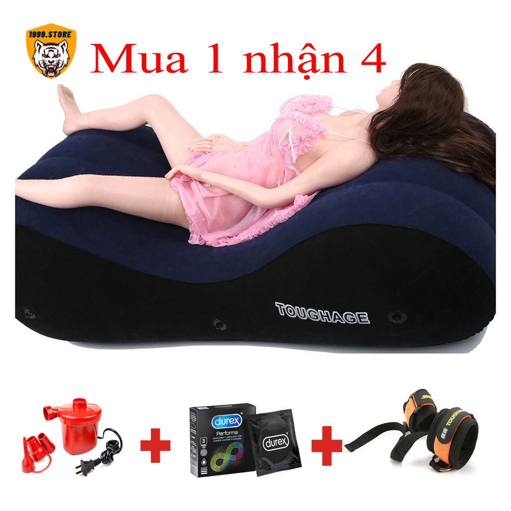 Ghế Tình Yêu Bơm Hơi Cao Cấp Nhập Khẩu Mỹ Gấp Lại Nhỏ Gọn Tiện Lợi Dễ Di Chuyển. Tặng Kèm Bơm, Dây Trói và BCS