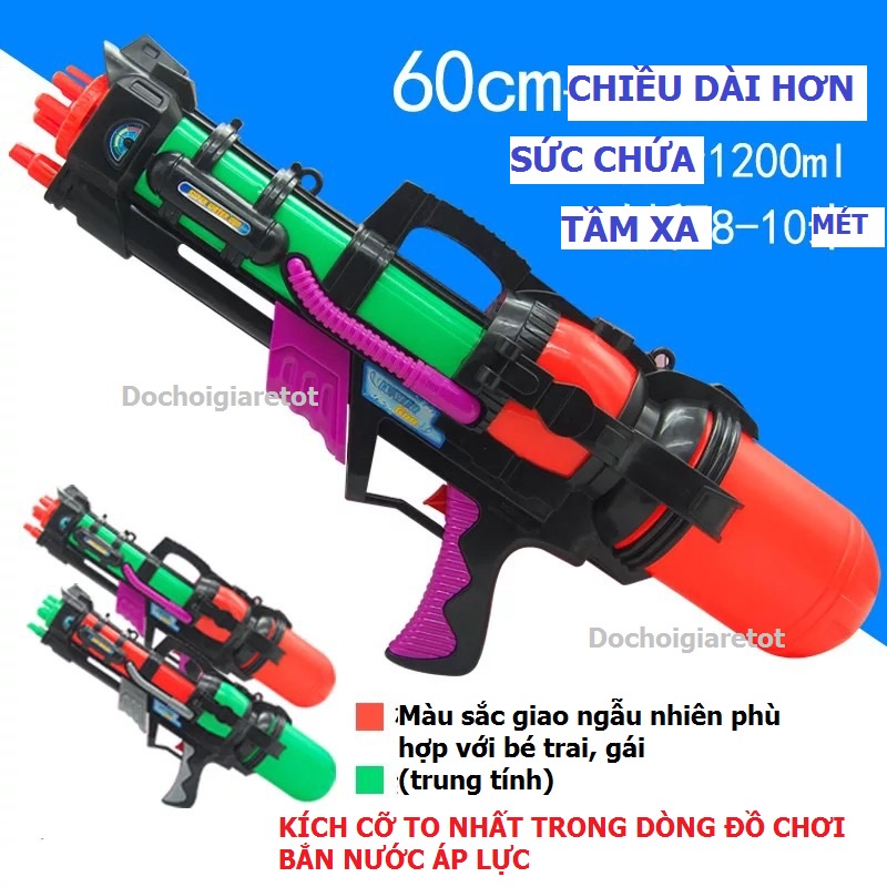 Súng nước áp lực size lớn nhất tầm xa 8-10 mét cho bé thỏa sức vui chơi ngày hè, đồ chơi vận động ngoài trời