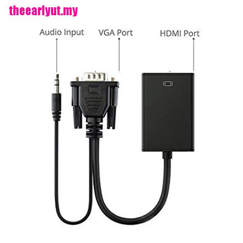 Cáp Chuyển Đổi Tcmy Vga Sang Hdmi Với Đầu Ra Âm Thanh 3.5 mm 1