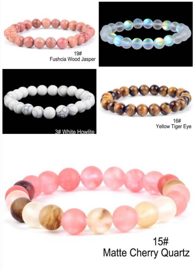 Vòng Tay Đá Núi Lửa Chakra Tự Nhiên Cho Nữ
