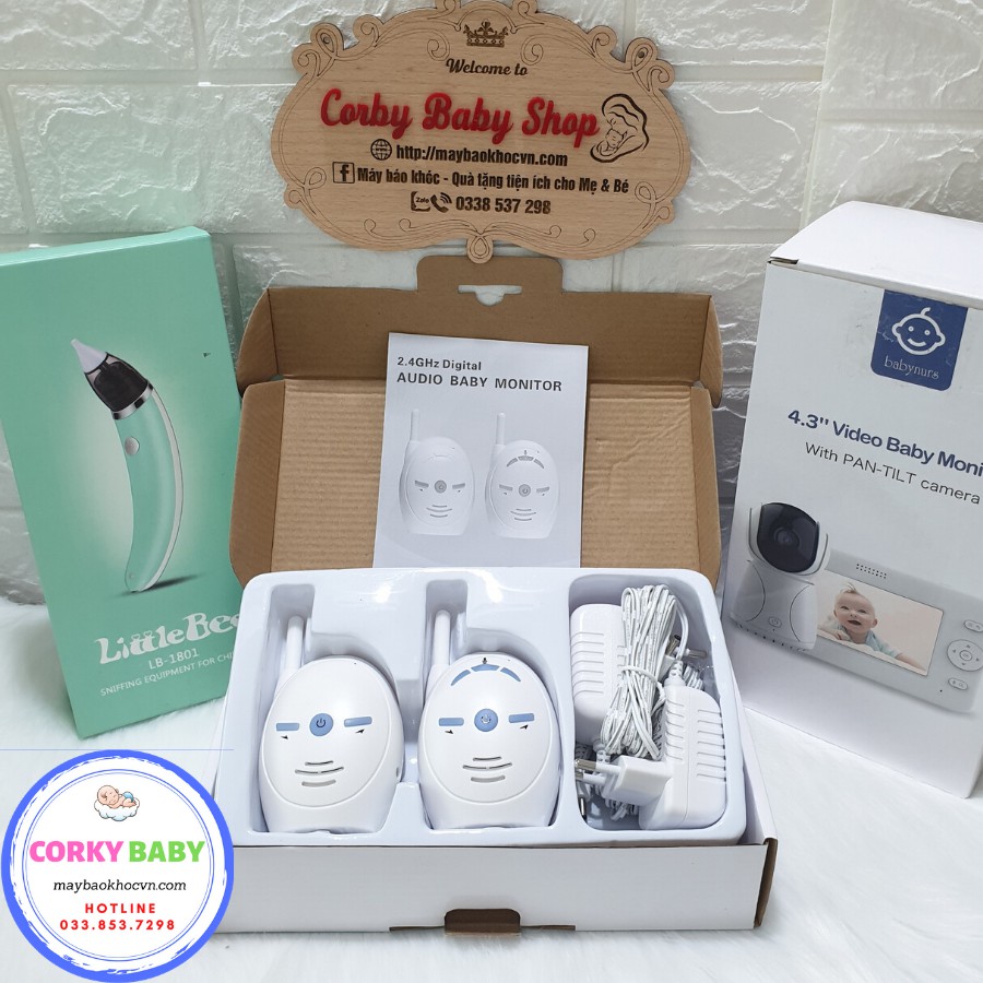 Máy báo khóc không dây Corky Baby mbk00 - Giao tiếp 2 chiều với bé