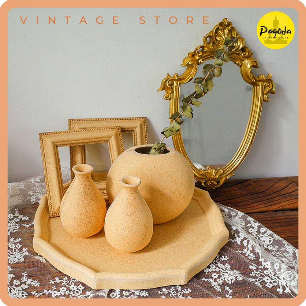 (Clip thực tế) Bình lọ hoa trang trí vintage decor Bắc Âu bằng gỗ ép cao cấp => SP mới giá ưu đãi