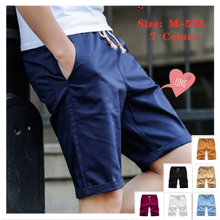 Quần Short Nam Bằng Cotton Thiết Kế Dạng Dây Rút M-5Xl