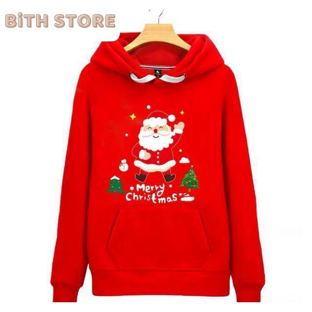 Trang Phục Noel - Áo Hoodie Hình Ông Già Noel