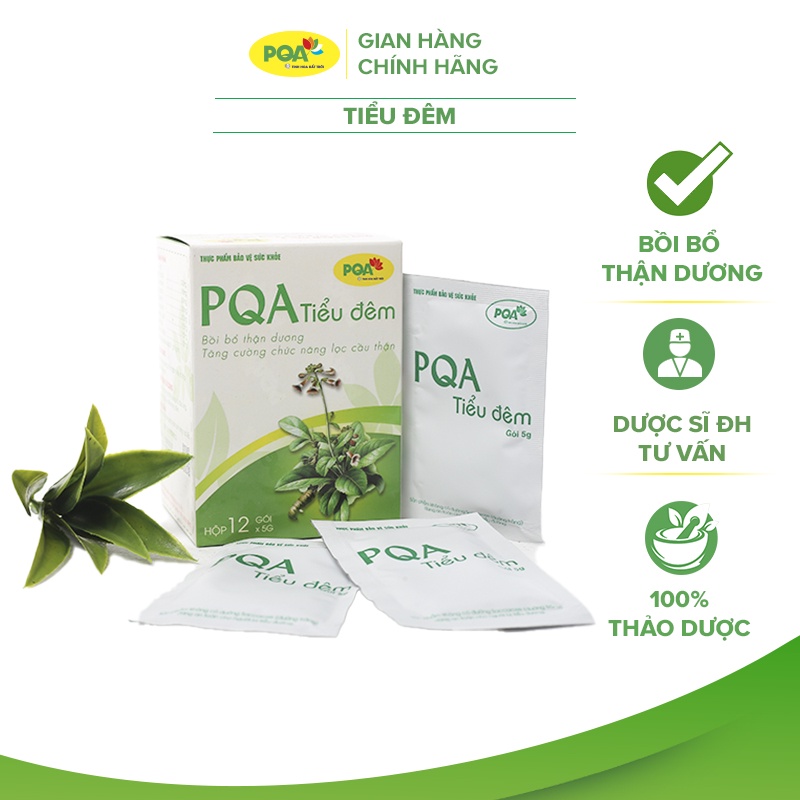 Tiểu Đêm PQA Bồi Bổ Thận Dương, Hỗ Trợ Giảm Triệu Chứng Đi Tiểu Nhiều Lần Hộp 12 Gói