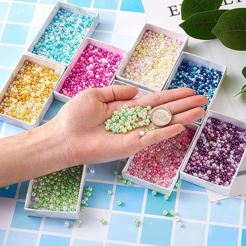 Hạt Ngọc Trai Nhân Tạo Màu Gradient Trong Suốt Nhiều Lớp Làm Trang Sức Thủ Công DIY