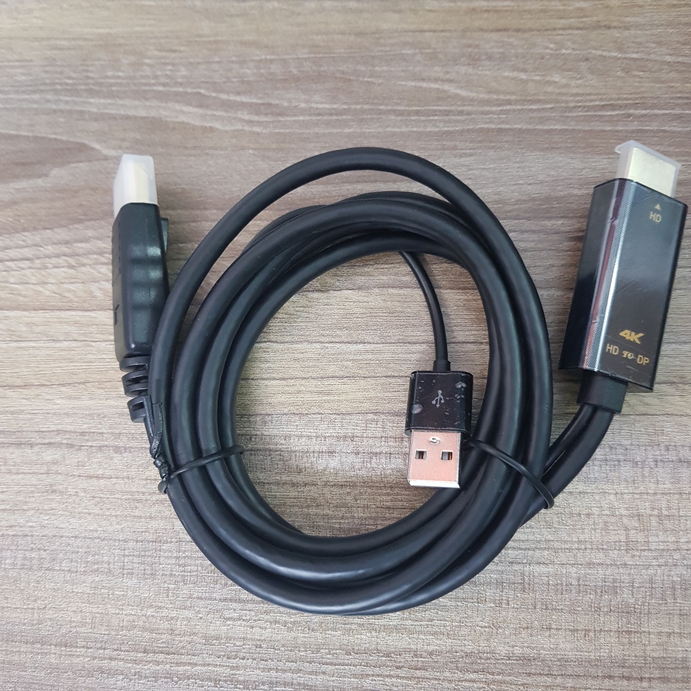Cáp chuyển Hdmi ra Displayport 4k 60hz/ 2k 144hz dài 1m8 - HDMI to DP 4k - Hồ Phạm