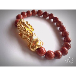 vòng tay đá Kim Sa nâu 8 ly - mệnh thổ,kim