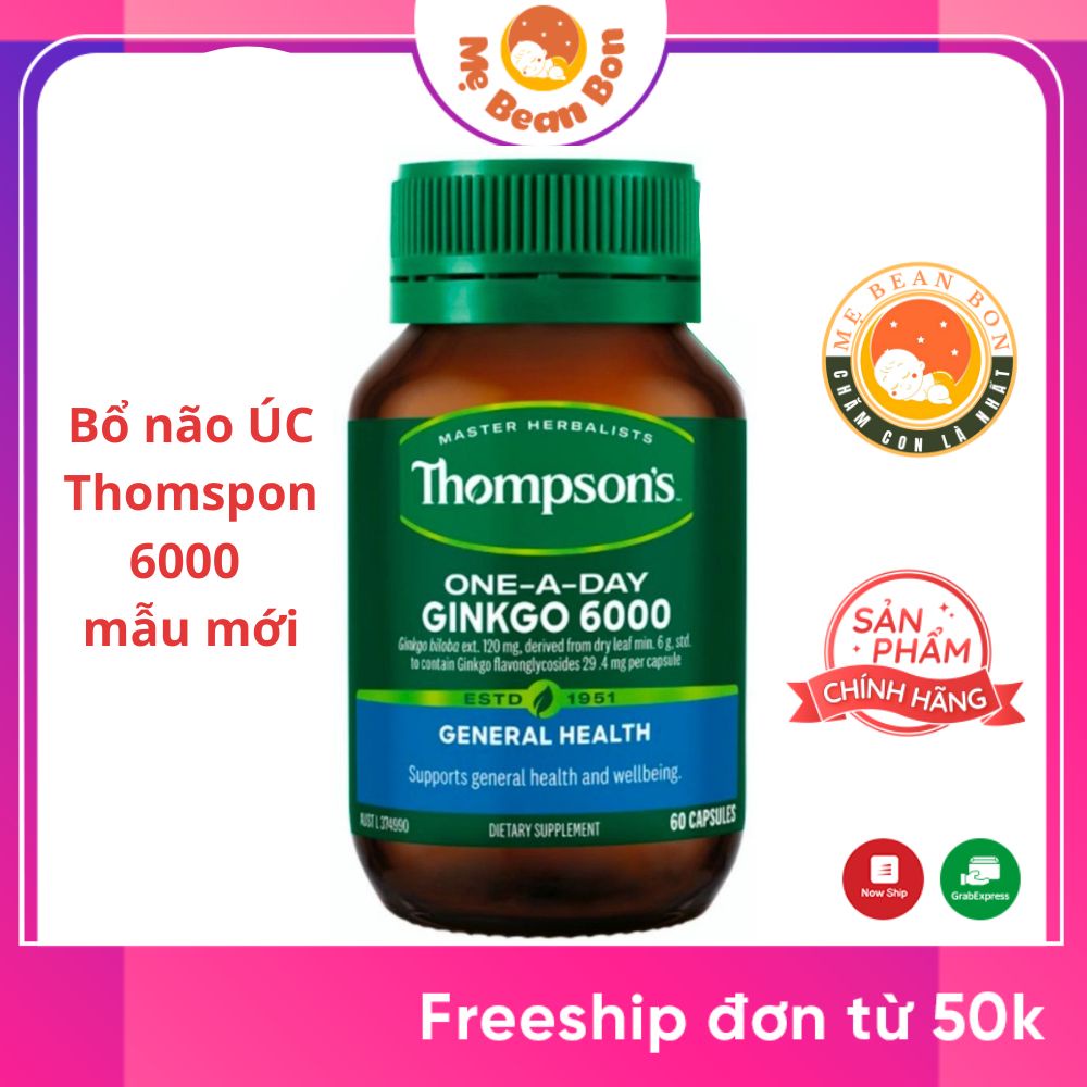 viên uống Bổ Não Thompson's One A Day Ginkgo 6000mg Hàm Lượng Cao Cho Người Lớn 60 viên của úc