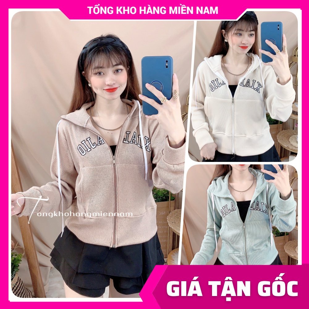 Áo khoác chống nắng nữ chất thun gân tăm mềm mát co giãn lên phom ôm dáng thêu chữ dễ thương MT1981 TP116