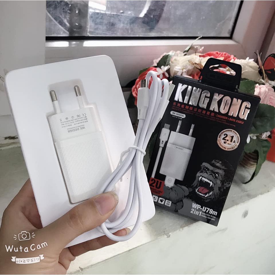 Bộ sạc nhanh WK King Kong 21A chất lương cao bảo hành 6 tháng