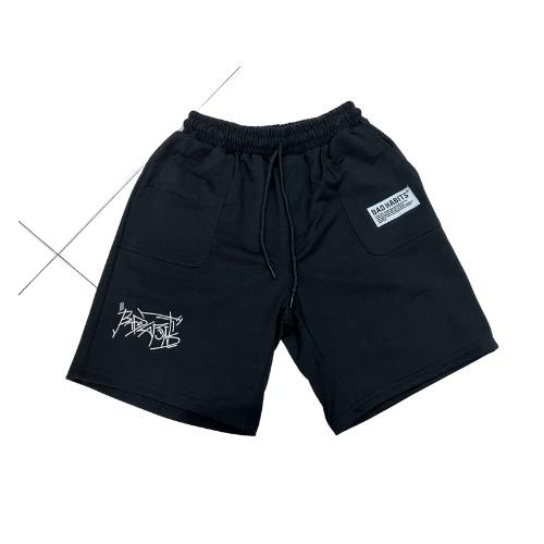 Quần Short Thun DREW đen nam nữ - vải thun da cá dày dặn - SHOP MAYLAN