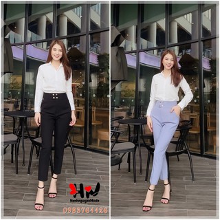 Quần baggy nữ 4 khuy bấm công sở chất vải vitex lọi đẹp