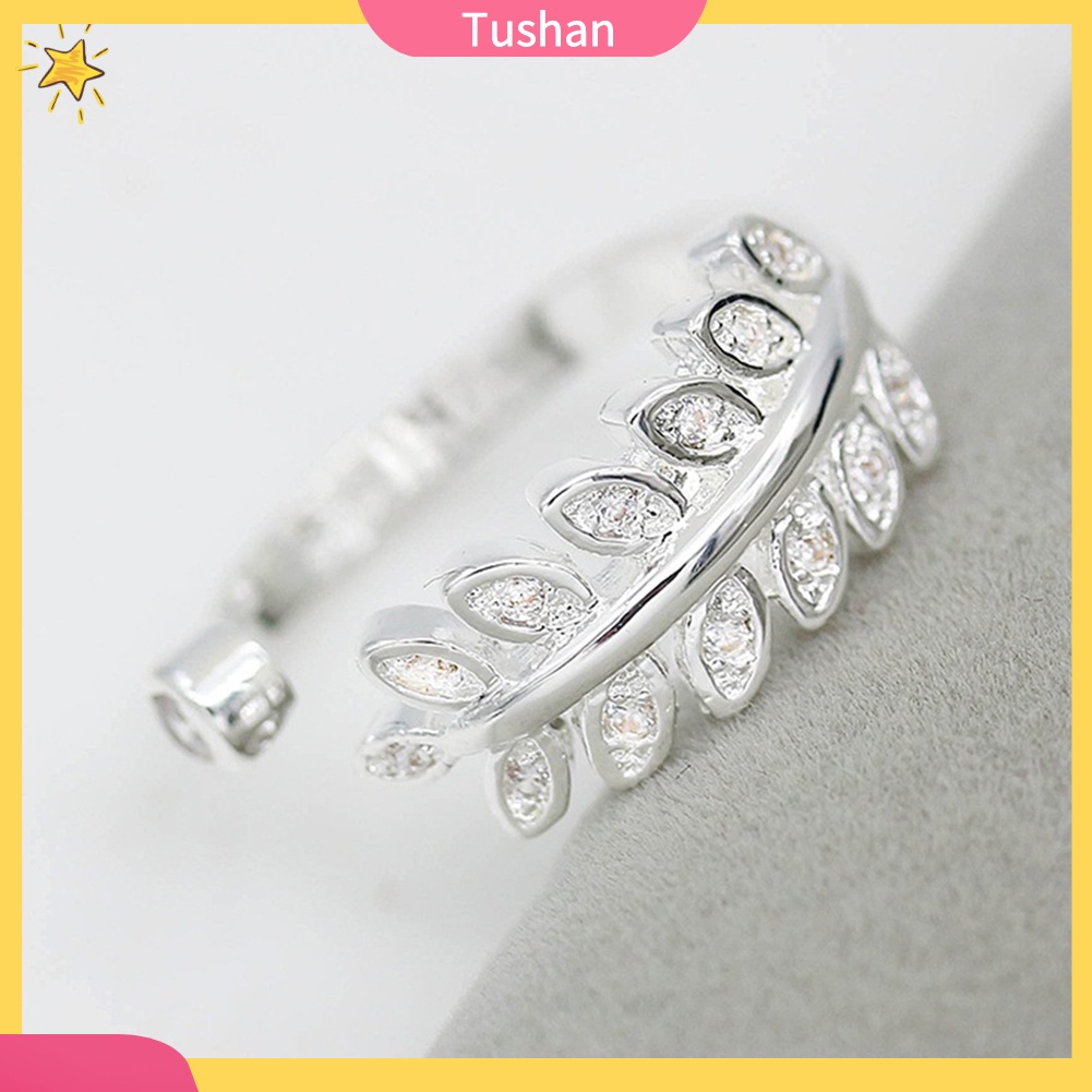 Nhẫn Đeo Tay Hình Lá Ô Liu Thời Trang
