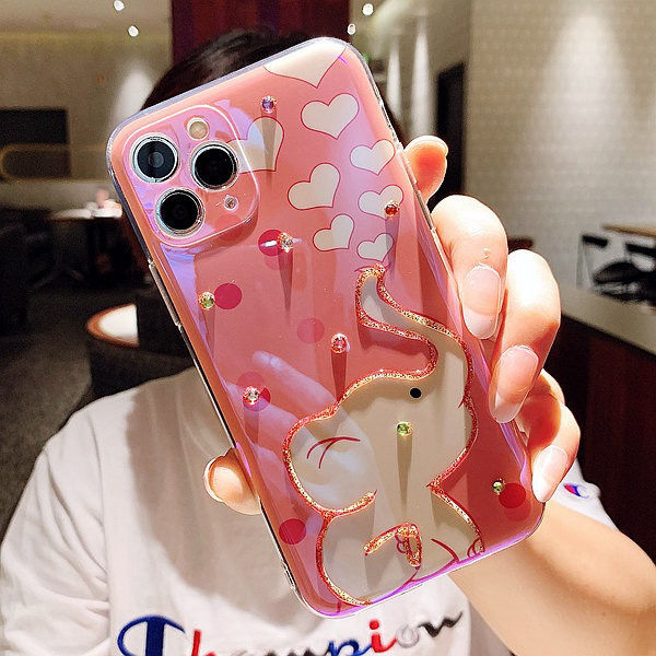 Ốp điện thoại hình voi/mèo hoạt hình cho Iphone Se / 7 / 7p / 8 / 8p / X / Xs / Xsmax / Xr / 11 / 12 / Pro / Pro Max