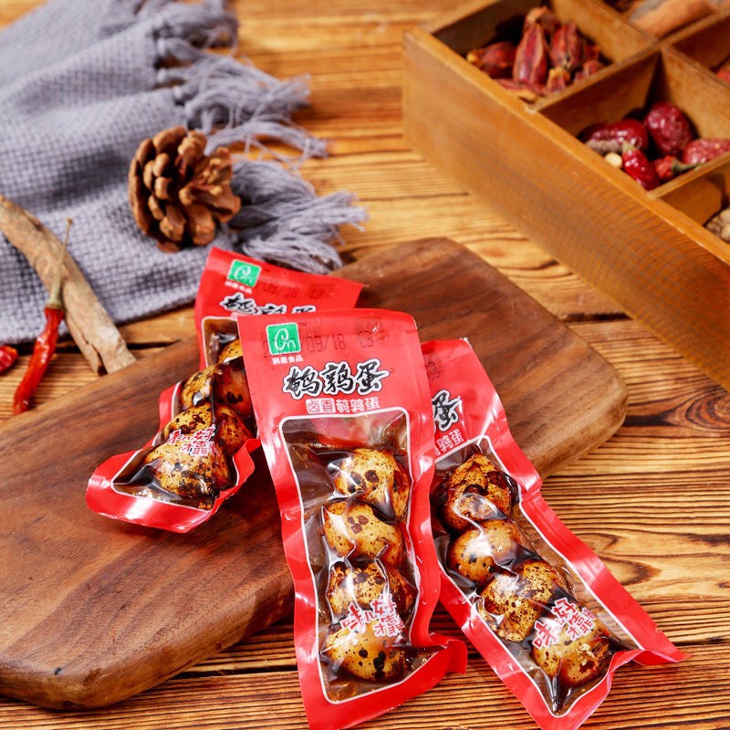 TRỨNG CÚT NGÂM XÌ DẦU TÚI 3 QUẢ - ĂN VẶT NGON