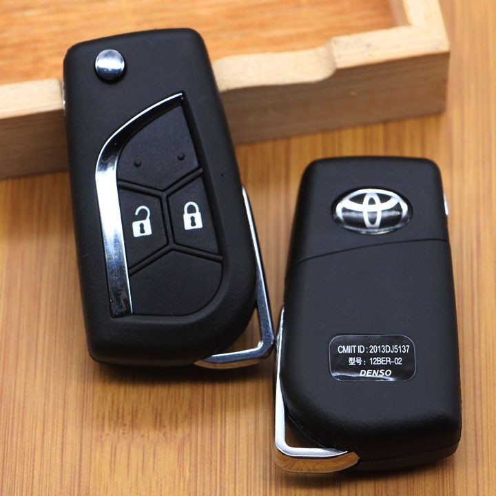 Vỏ Chìa Khoá Xe Ô Tô Toyota Vios, Yaris, Innova (Khóa 2 Nút Bấm Dạng Khóa Gấp)-bền đẹp