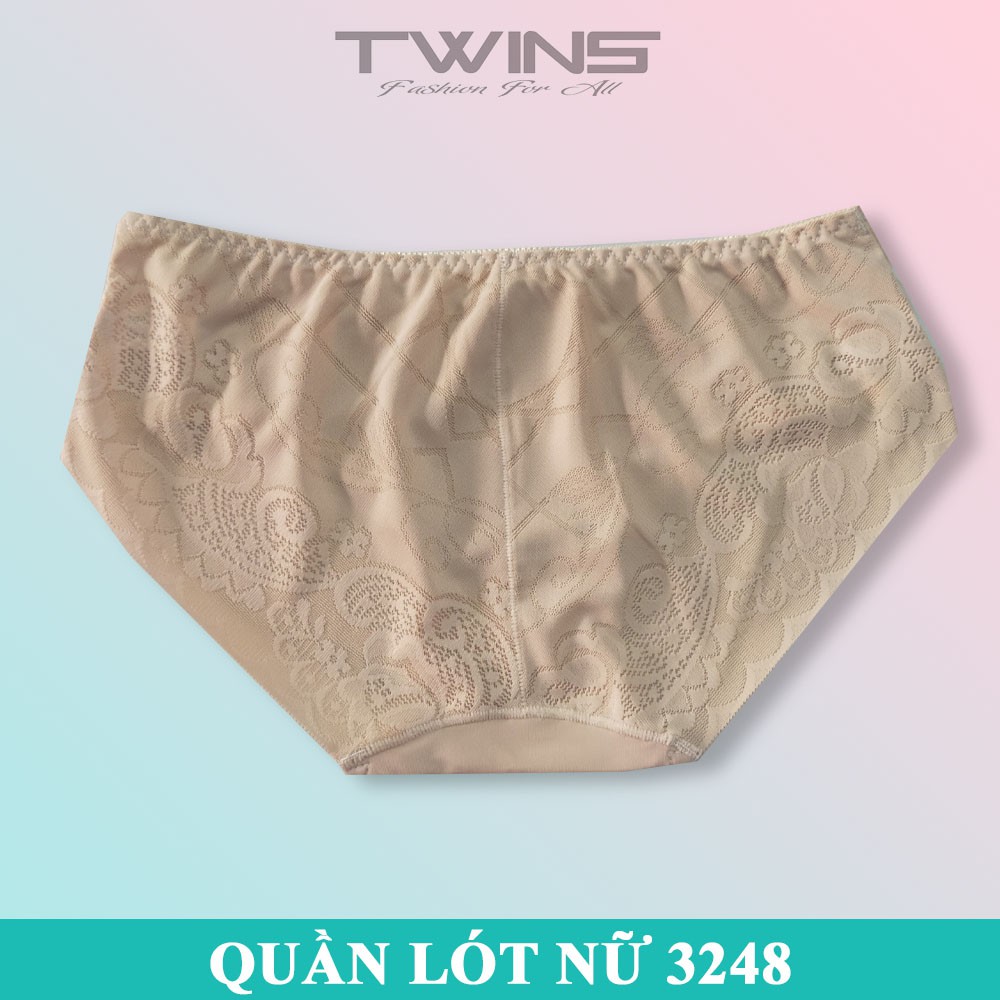 Quần lót nữ thun lạnh phối ren cao cấp Thịnh Phát 3248 chất mềm mịn thoáng mát không lộ đường may size dưới 60kg