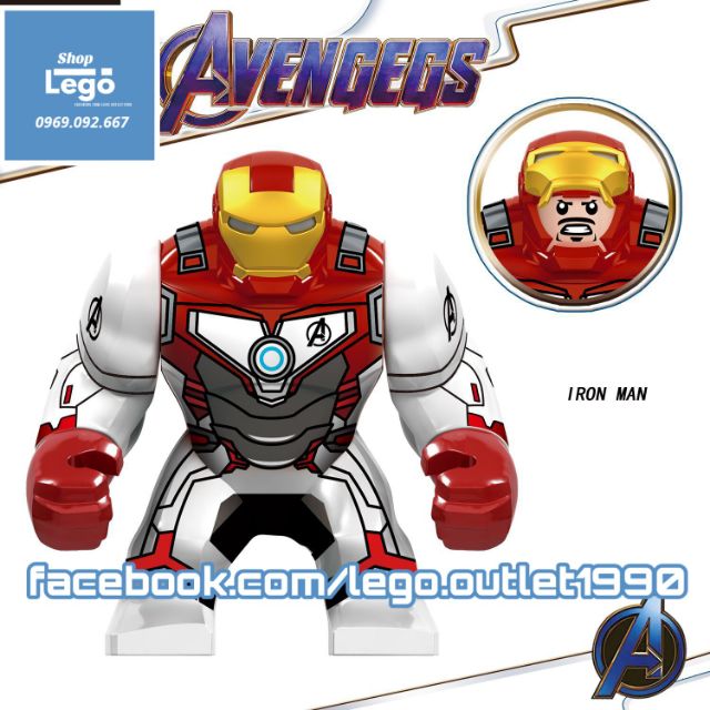 Xếp hình Người sắt Iron Man The Avengers : End Game BigFigures Lego Minifigures Lele  D206 PRCK GD206