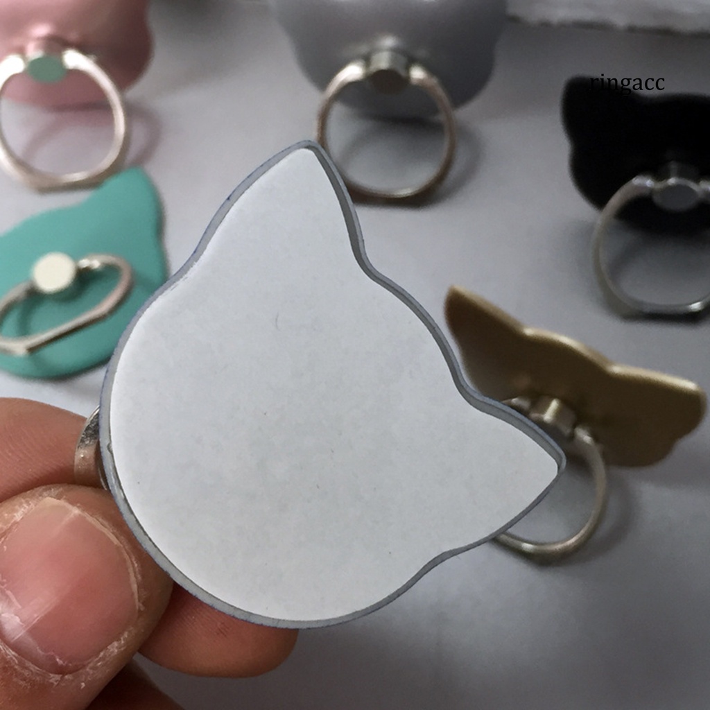 Giá Đỡ Điện Thoại Dạng Vòng Nhẫn Bằng Hợp Kim Kẽm Hình Mèo Đáng Yêu