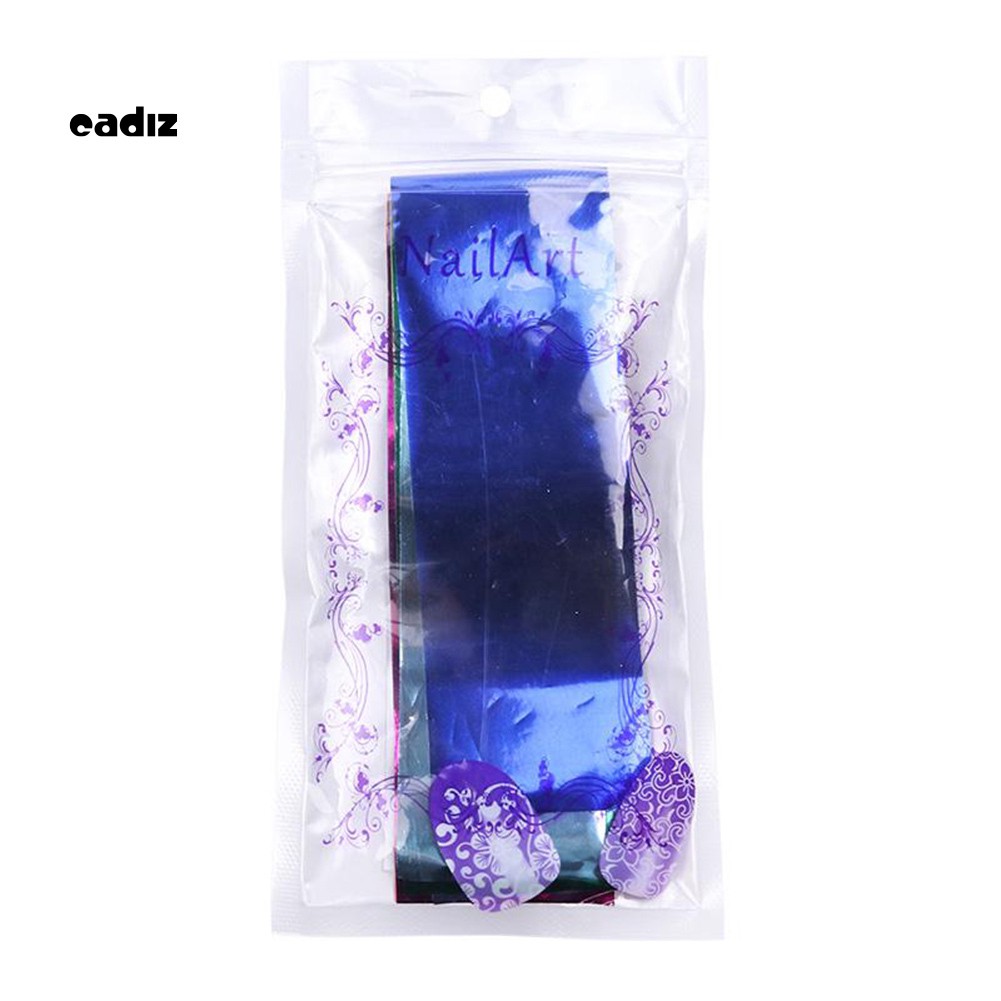 [Hàng mới về] Set 14 tờ sticker dán trang trí móng tay bằng lá thiếc thời trang