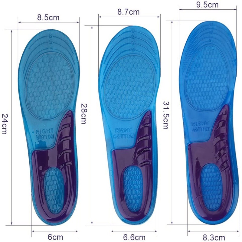 1 Cặp Đệm Silicone Gel Lót Giày Hỗ Trợ Chỉnh Hình Chống Sốc Cho Nam Nữ