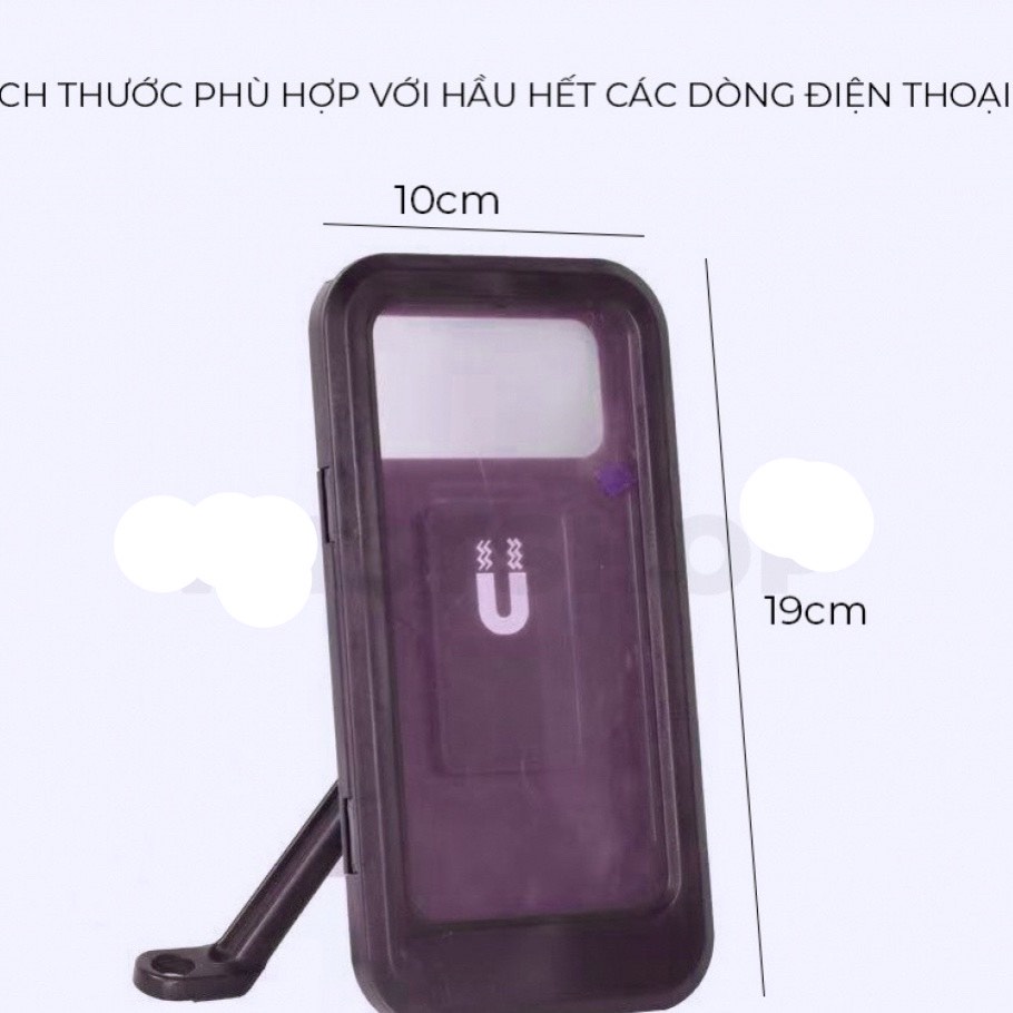 Kẹp giá đỡ điện thoại xe máy gắn chân gương, kẹp điện thoại để trên cho xe máy chống nước đi mưa M3A