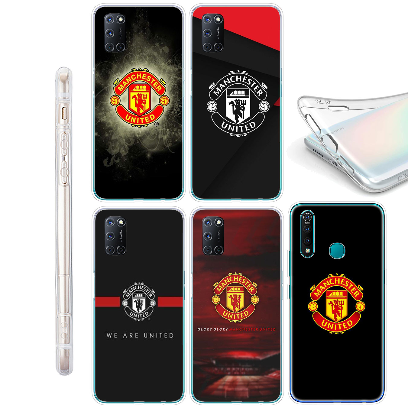 Ốp điện thoại silicon họa tiết logo đội bóng Manchester United cho iPhone XR X XS Max 7 8 6 6s Plus + 6Plus 7Plus 8Plus