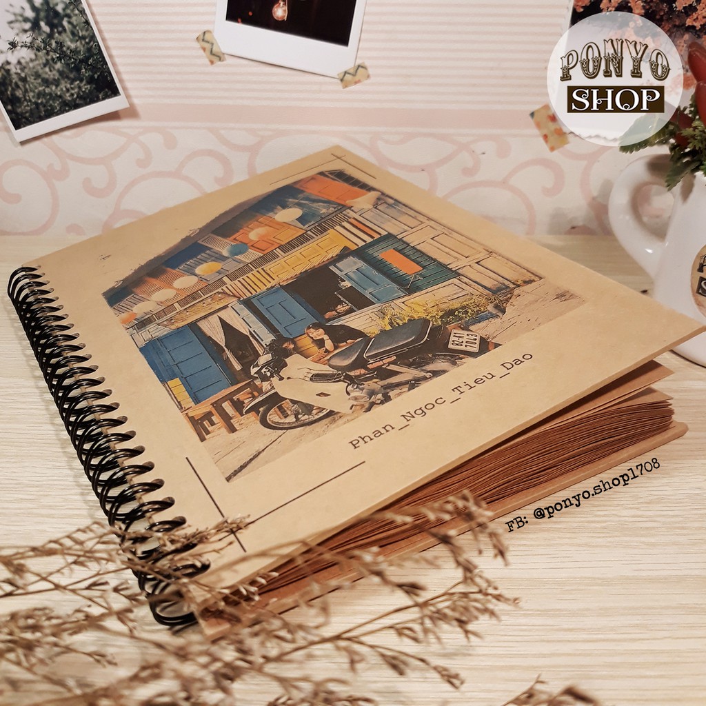 Set 60 tờ giấy kraft làm ruột sổ tay Handmade Vintage