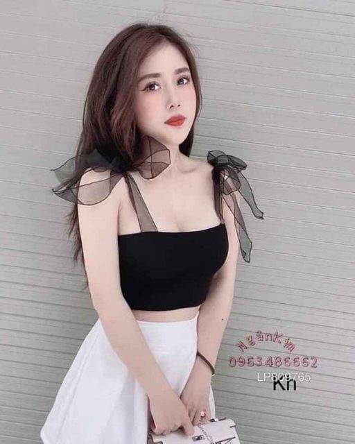 Áo 2 dây ruy băng cực xinh