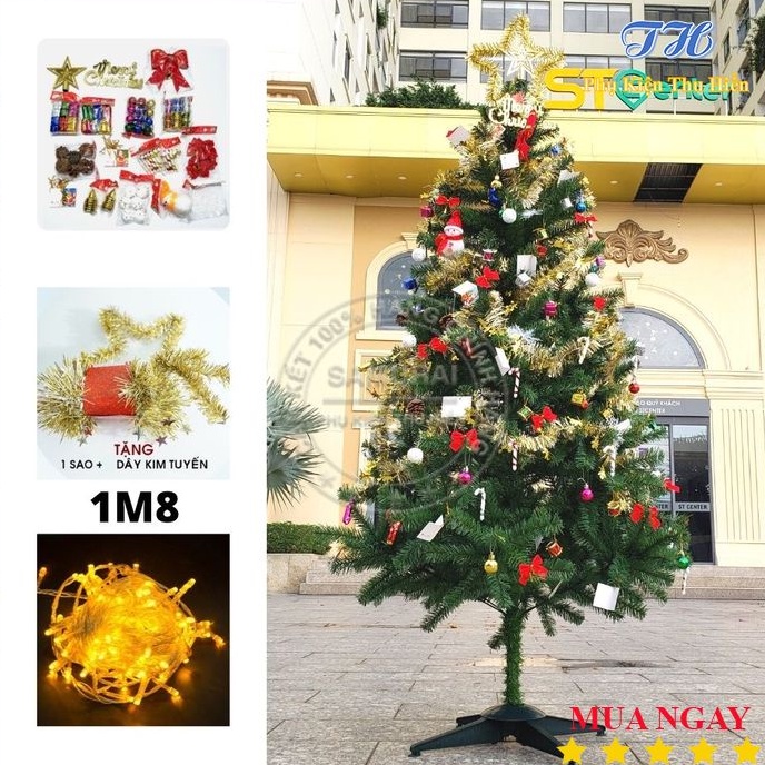Cây thông noet 1m2, 1m5, 1m8, 2m  trang trí noel cho nhà cửa, phòng khách trang trí giáng sinh siêu đẹp noel