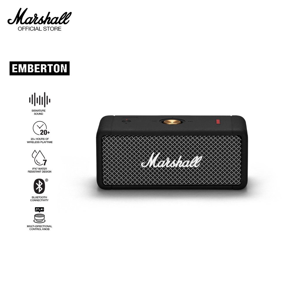 [Mã ELHACE giảm 4% đơn 300K] Loa Bluetooth Marshall Emberton - Bảo Hành Chính Hãng 1 Đổi 1 Trong 1 Năm