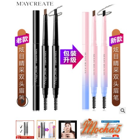 Chì kẻ mày MAYCREATE 2 đầu dễ kể chống nước, chống lem | BigBuy360 - bigbuy360.vn