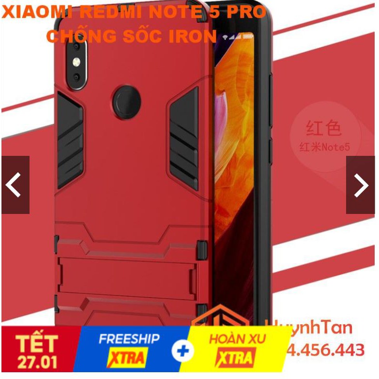 ỐP lưng Xiaomi Redmi Note 5A Prime , Note 5 Pro chống sốc Iron Man