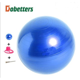 Bóng hơi tập gym yoga trơn 55cm 65cm, 75 cm có tặng kèm bơm chân