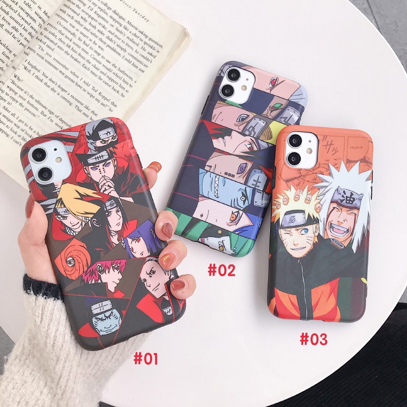 Ốp điện thoại hình anime naruto cho Iphone 12 11 pro 11pro Max 6s 7 8 Plus X Xs Max Xr