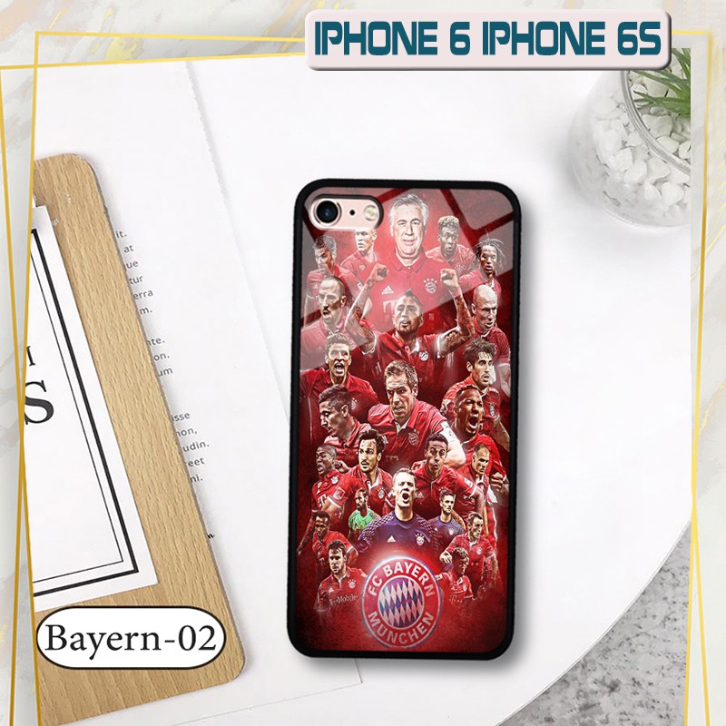Ốp lưng kính 3D iPhone 6/ 6s hình đội bóng