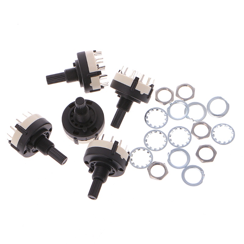 Set 5 Công Tắc Trục 4P3T 4 Cực 3 Vị Trí Đường Kính 6mm