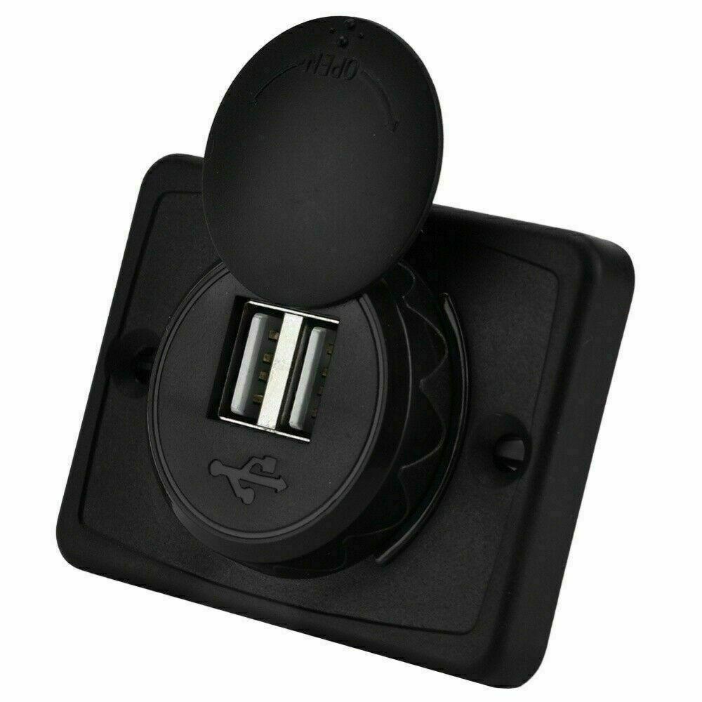 WTTLE Ổ CắM SạC USB KéP ChốNg NướC Cho Xe Hơi